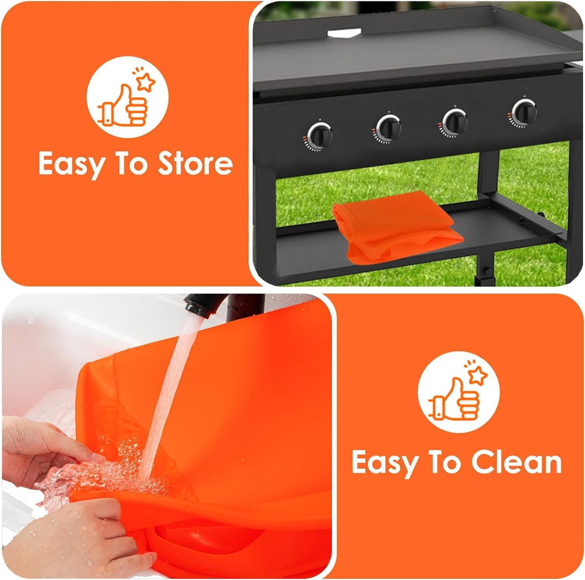 Cadyaw reusable silicone mat cleans easily after use.