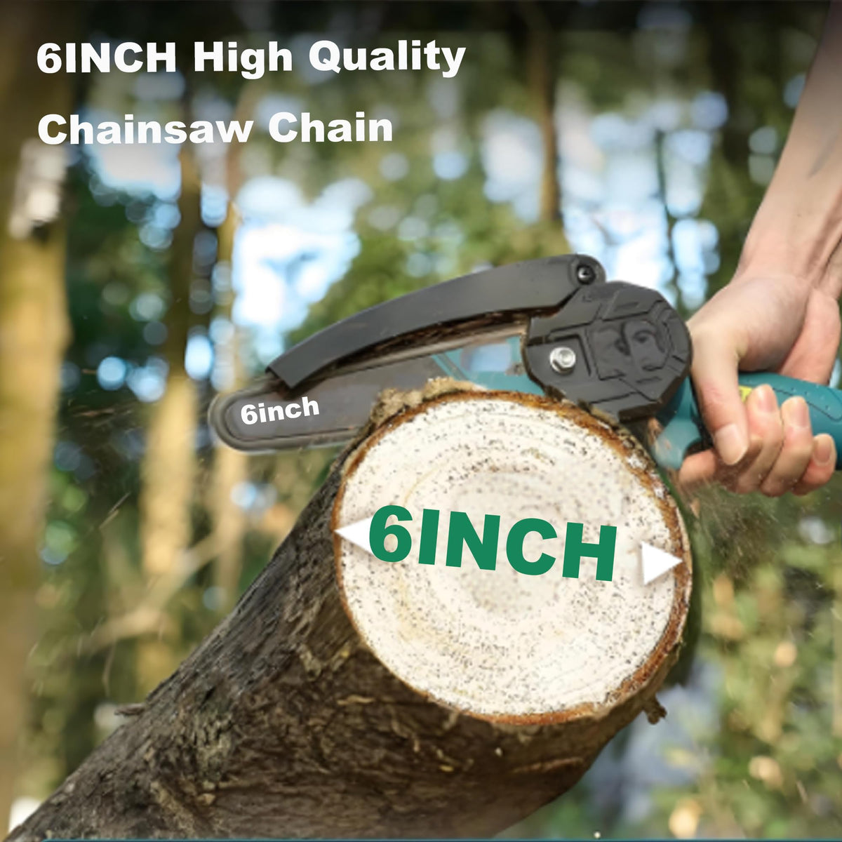 CaeyBrye quick-install 6-inch chain for easy side-cover replacement.