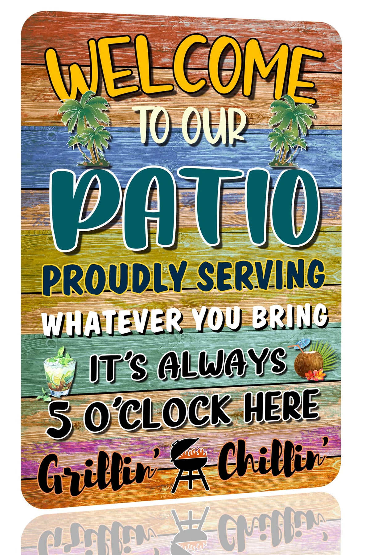 CAHUNXIE home porch decor bar sign 8x12 adds inviting focal point