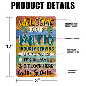 CAHUNXIE hot tub patio sign 8x12 creates a playful spa mood