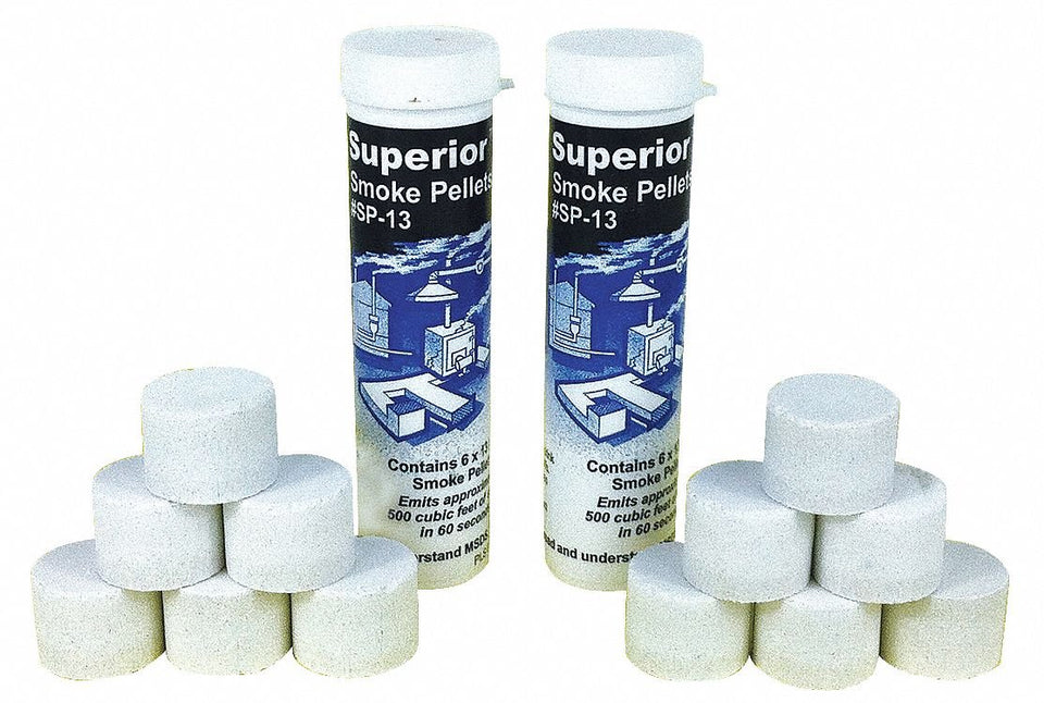 CAI Superior Smoke pellets in 500 cu ft package for airflow visualization and leak testing.