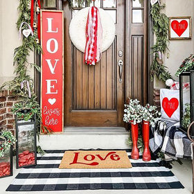 CAINANEL Buffalo Plaid Outdoor Rug suited for indoor outdoor use