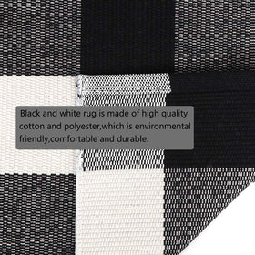 CAINANEL Buffalo Plaid Outdoor Rug sized 35-4x59 inches for layering