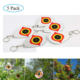 Cainda Teardrop bird diverter 5-pack uses reflective sun to deter birds.