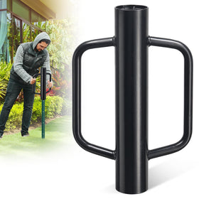 CALCHELE fence post driver 17-inch handle eases post setting for yards.