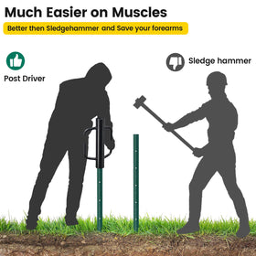 CALCHELE heavy-duty-post-rammer delivers steady power for fence installations.