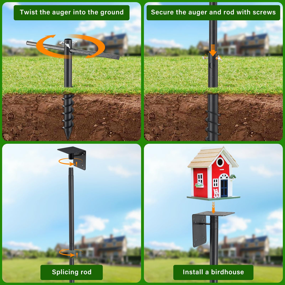 CALCHELE multi-use-pole supports bird feeder, camera, and weather gear in one hub.