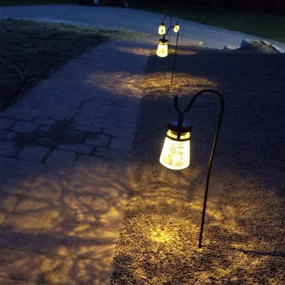 CALIDAKA outdoor hook black finish blends with garden decor and style.