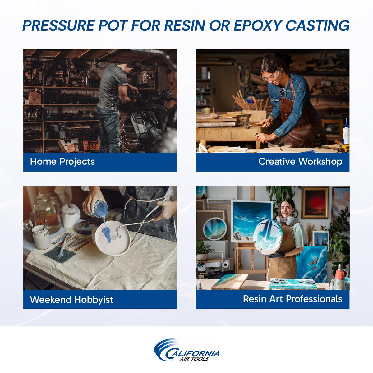 California Air Tools 255C rubber feet keep casting stable.