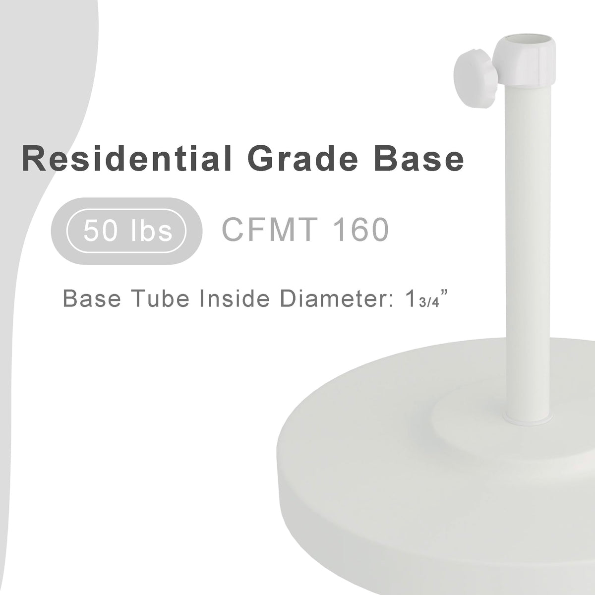 Steel and concrete base delivers weather resistance and long-lasting outdoor performance.