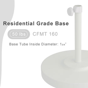 Steel and concrete base delivers weather resistance and long-lasting outdoor performance.