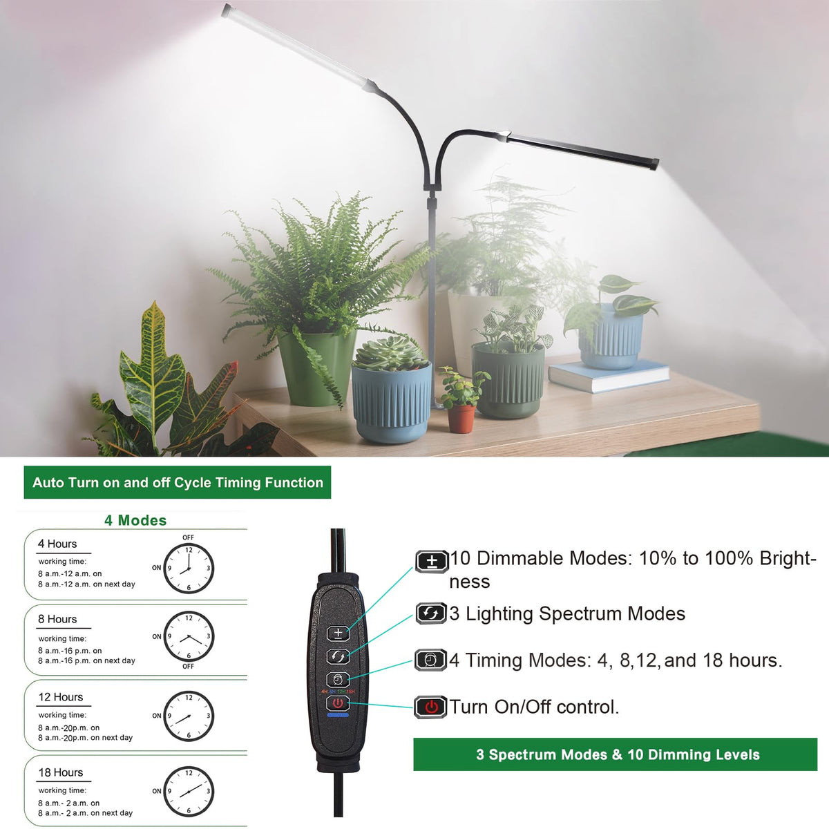 CalKoo flexible gooseneck lets you target light exactly where needed.