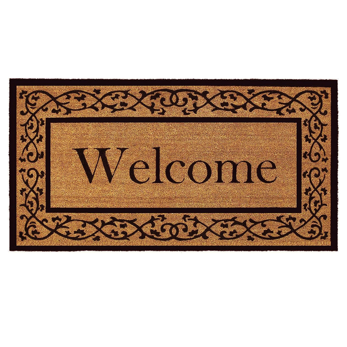 Calloway Mills Abbington Doormat coir texture closeup for durable shoe scrubbing