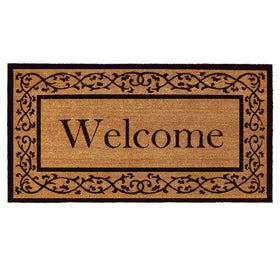 Calloway Mills Abbington Doormat coir texture closeup for durable shoe scrubbing
