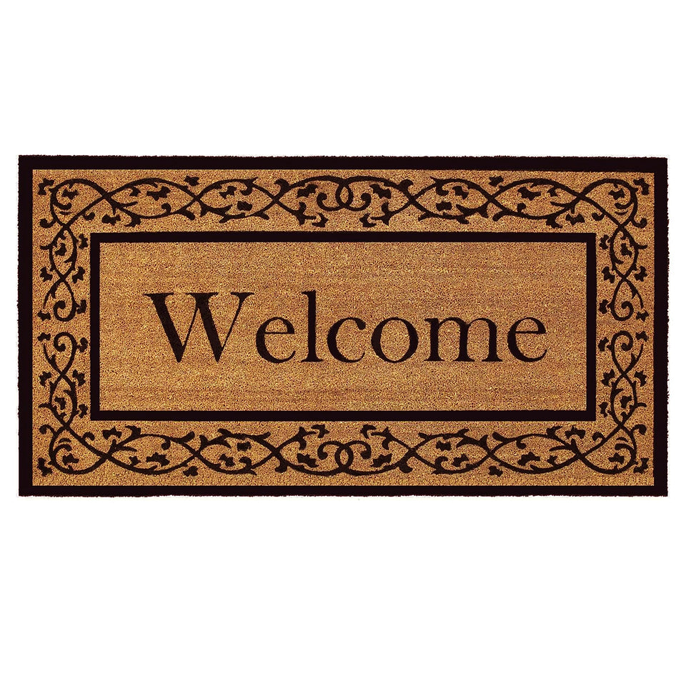 Calloway Mills Abbington Doormat coir texture closeup for durable shoe scrubbing