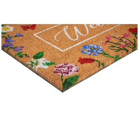 Calloway Mills Butterfly Garden Doormat suitable for indoor and outdoor entryways.