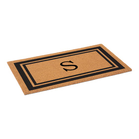 Calloway Mills coir door mat with durable fibers that scrape shoes clean.