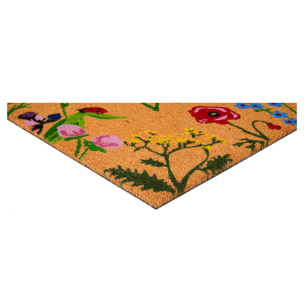 Calloway Mills Floral Hello Doormat multicolor design brightens the doorstep and hides dirt