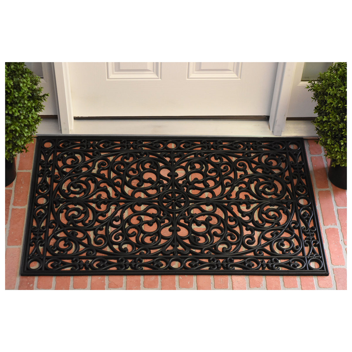 Close-up texture of Gatsby doormat shows sturdy rubber that resists wear.