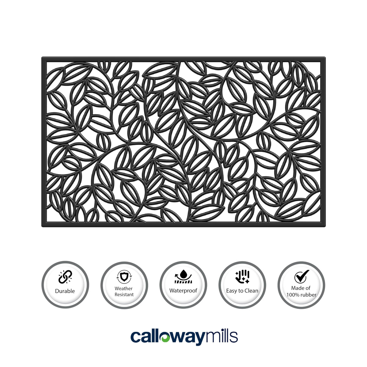 Rinsing with a hose keeps the Calloway Mills doormat clean.