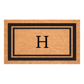 Calloway Mills monogram doormat with black border for a welcoming entry