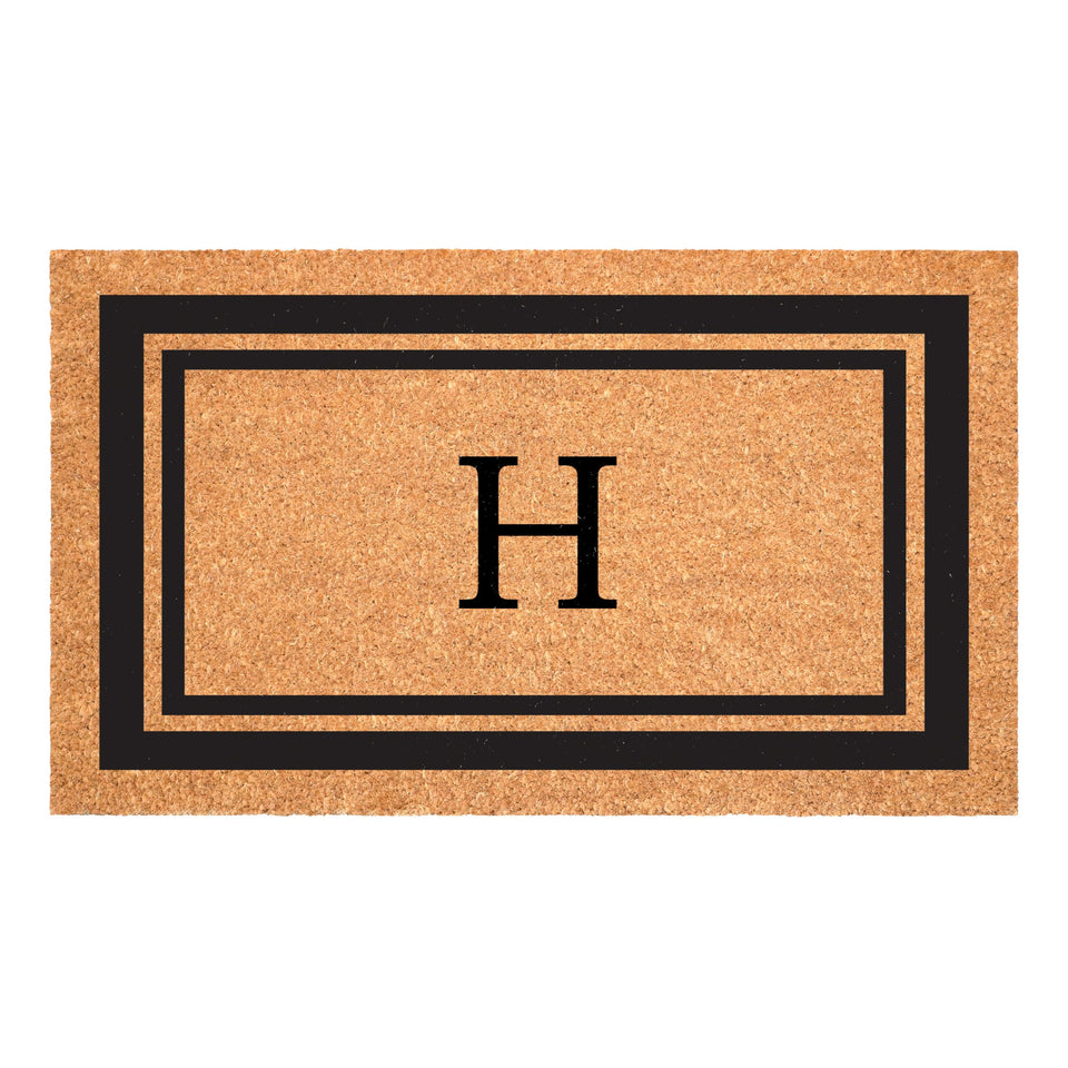 Calloway Mills monogram doormat with black border for a welcoming entry
