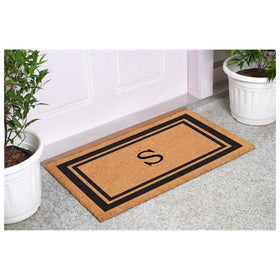 Calloway Mills monogram initial S doormat enhances curb appeal and personalization.