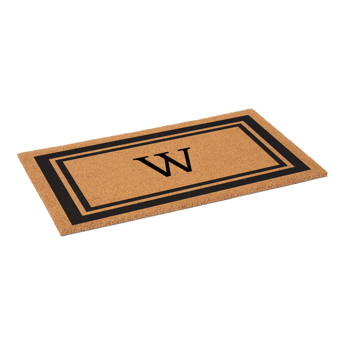 Calloway Mills monogram W doormat featuring bold initial on a stylish border