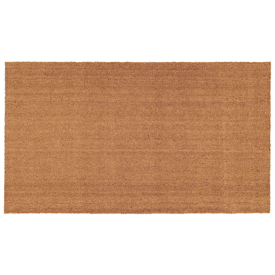 Calloway Mills natural coir doormat close-up showing durable scraping fibers