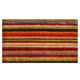 Calloway Mills Palisades Stripe Doormat at the front door with oversized coverage trapping dirt