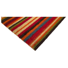 Non-slip backing keeps the Calloway Mills Palisades Stripe Doormat in place during daily use