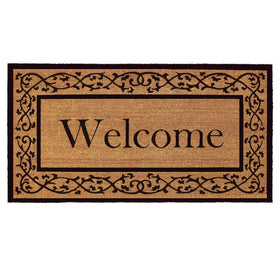 Calloway Mills Welc doormat 3x6 front view; extra-large coverage for clean entry.