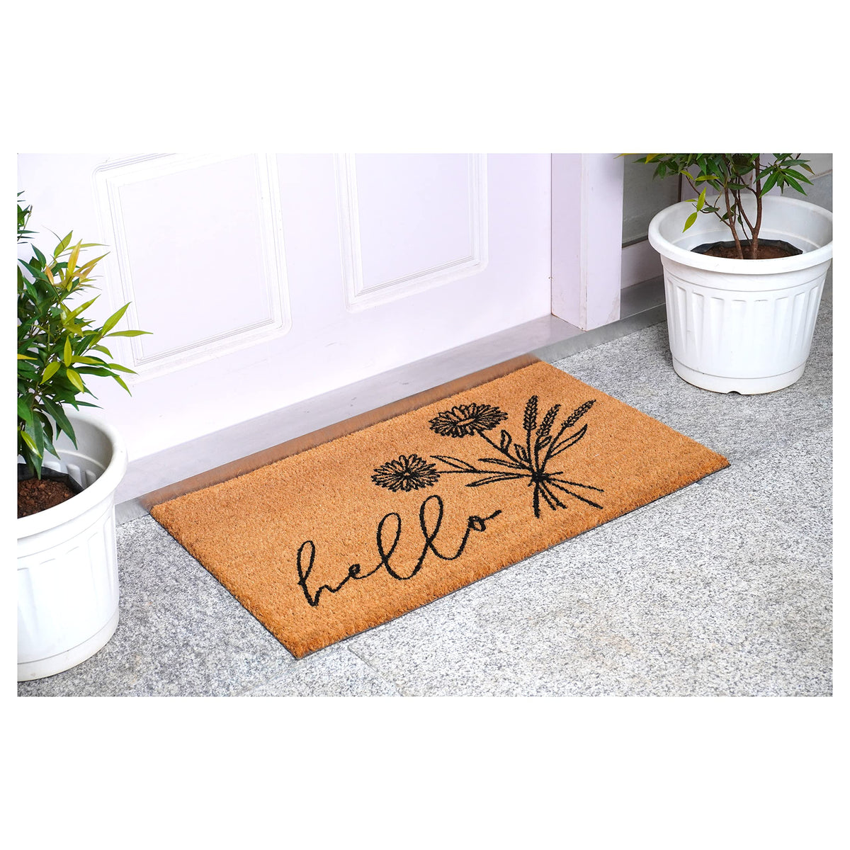 Calloway Mills Wildflower Bouquet Doormat with vinyl backing resists movement