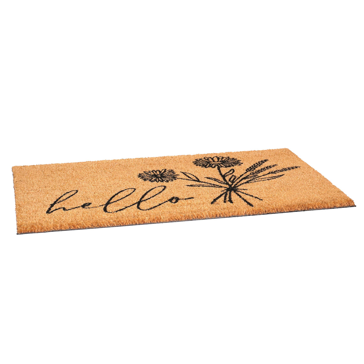 Calloway Mills Wildflower Bouquet Doormat entry with shoes demonstrating dirt removal