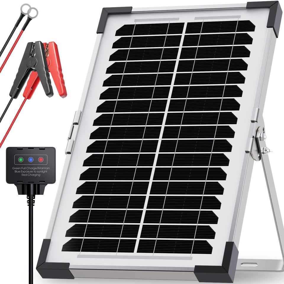 Callsun 7.5W solar panel front view for reliable trickle charging