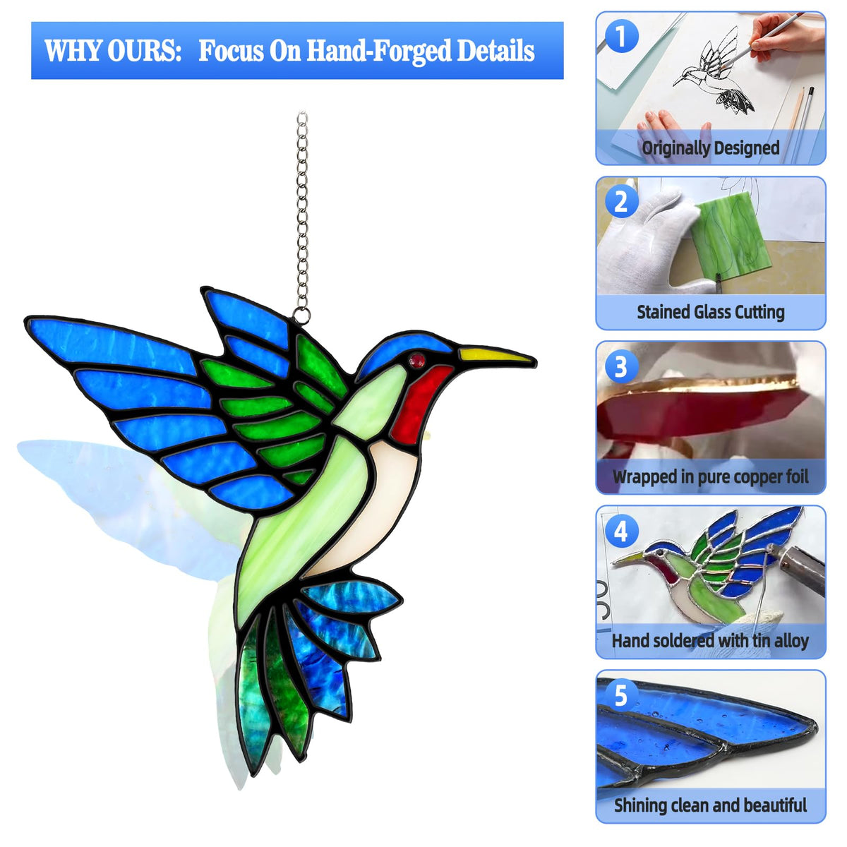 Calmpathz hanging glass prisms bring dancing rainbows to kitchens or sunrooms.