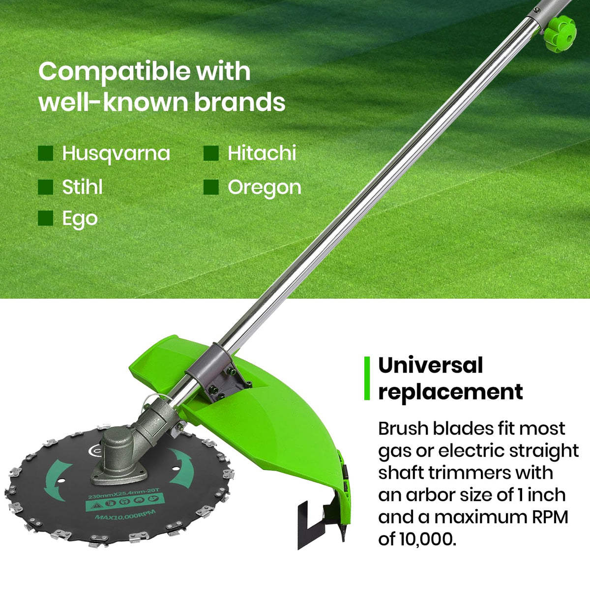 CALPALMY carbon steel trimmer blade 20-tooth delivers durable performance.