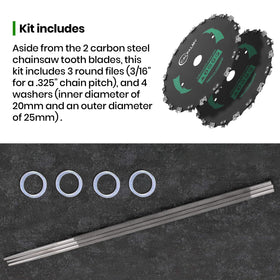 CALPALMY blade kit compatible with Husqvarna, Stihl, Ego, Oregon, Hitachi