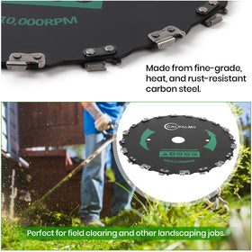 CALPALMY installation and sharpening kit keeps blades ready for use.