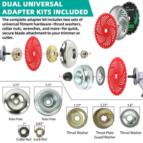 CALPALMY universal adapter kit enabling quick blade attachment