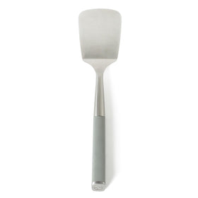 Calphalon Edge turner front view, durable stainless steel for flipping with precision