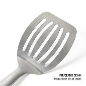 Calphalon Prime durable stainless construction resists rust and warping.
