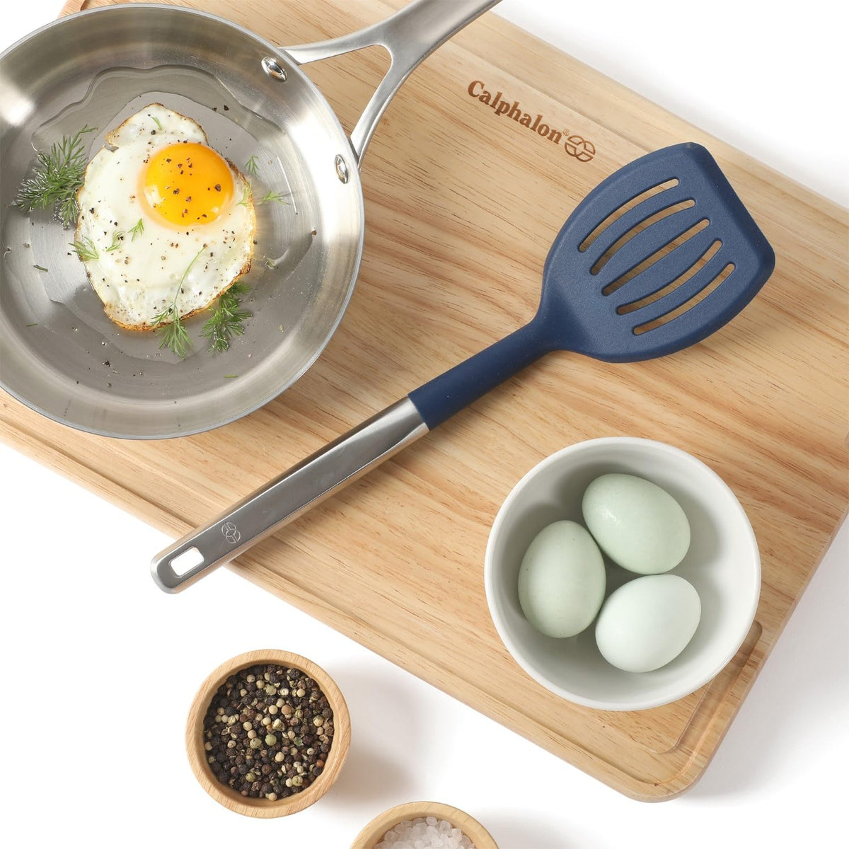Calphalon Prime turner blends professional build with home usability.