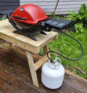 CALPOSE 1lb to 20lb tank converter enables versatile fuel options.