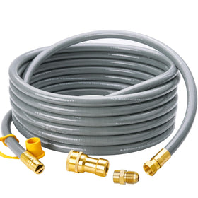CALPOSE 25ft natural gas hose with quick-connect for safe outdoor grilling