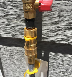 CALPOSE fixed gas source to appliance connection for reliable outdoor use
