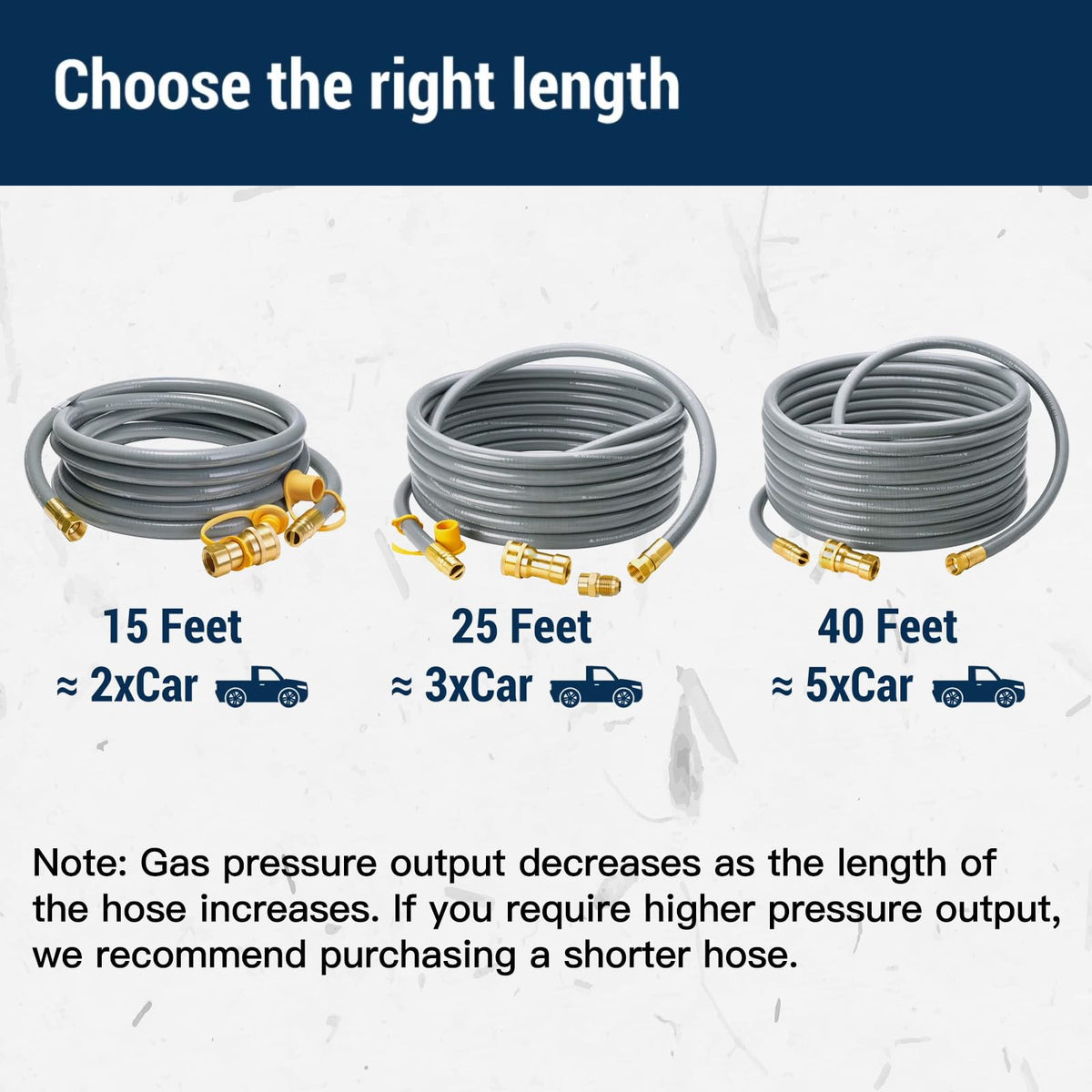 CALPOSE patio heater gas line connects outdoor heating safely