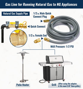 CALPOSE pizza oven gas hose setup for reliable low-pressure supply