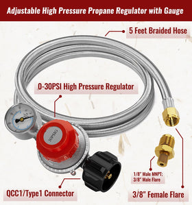 CALPOSE safe outdoor option for fire pits and grills with dependable gas flow.