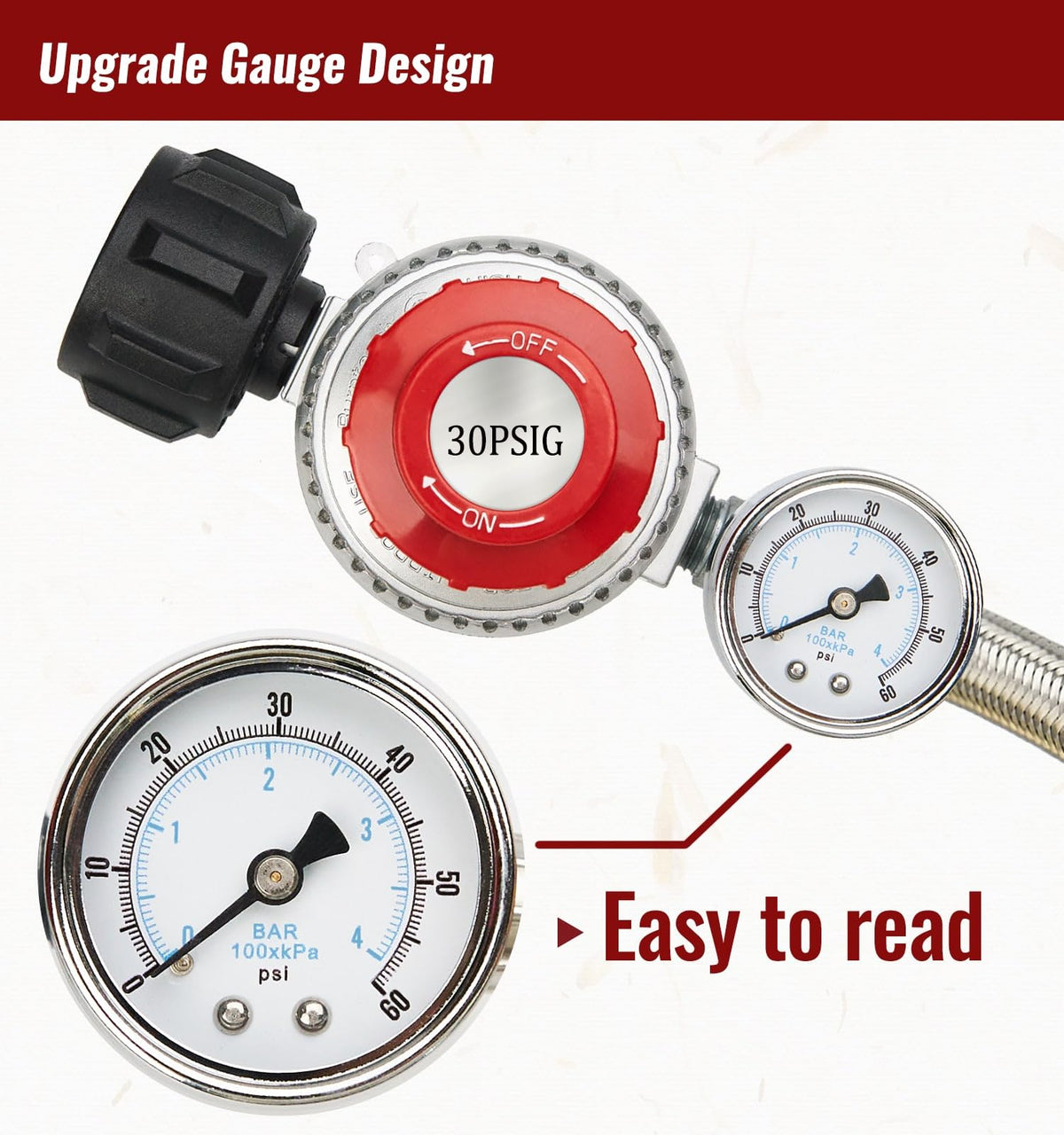 CALPOSE 5-foot regulator hose suitable for turkey fryers and large outdoor burners.